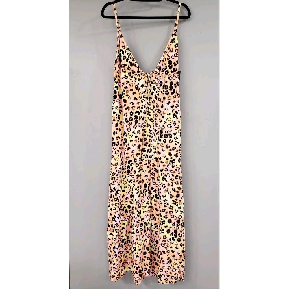 NEW RAINBOW MAXI Bar III Swim Cover Up Animal Print Leopard summer sundress